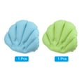 thumbnail image 3 of Unique Bargains Inflatable Bath Pillow with Suction Cups, Terry Cloth Covered Neck Support (Blue, Green) 2 Pack, 3 of 6
