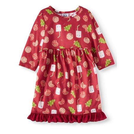 Long Sleeve Granny Nightgown Pajamas (Toddler Girls)