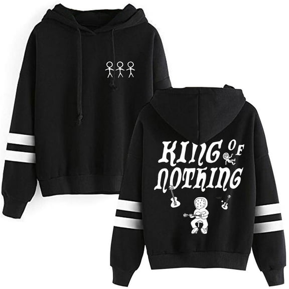 BoyWithUke King of Nothing Logo Merch Pullovers Pocketless Parallel Bars Sleeve Streetwear
