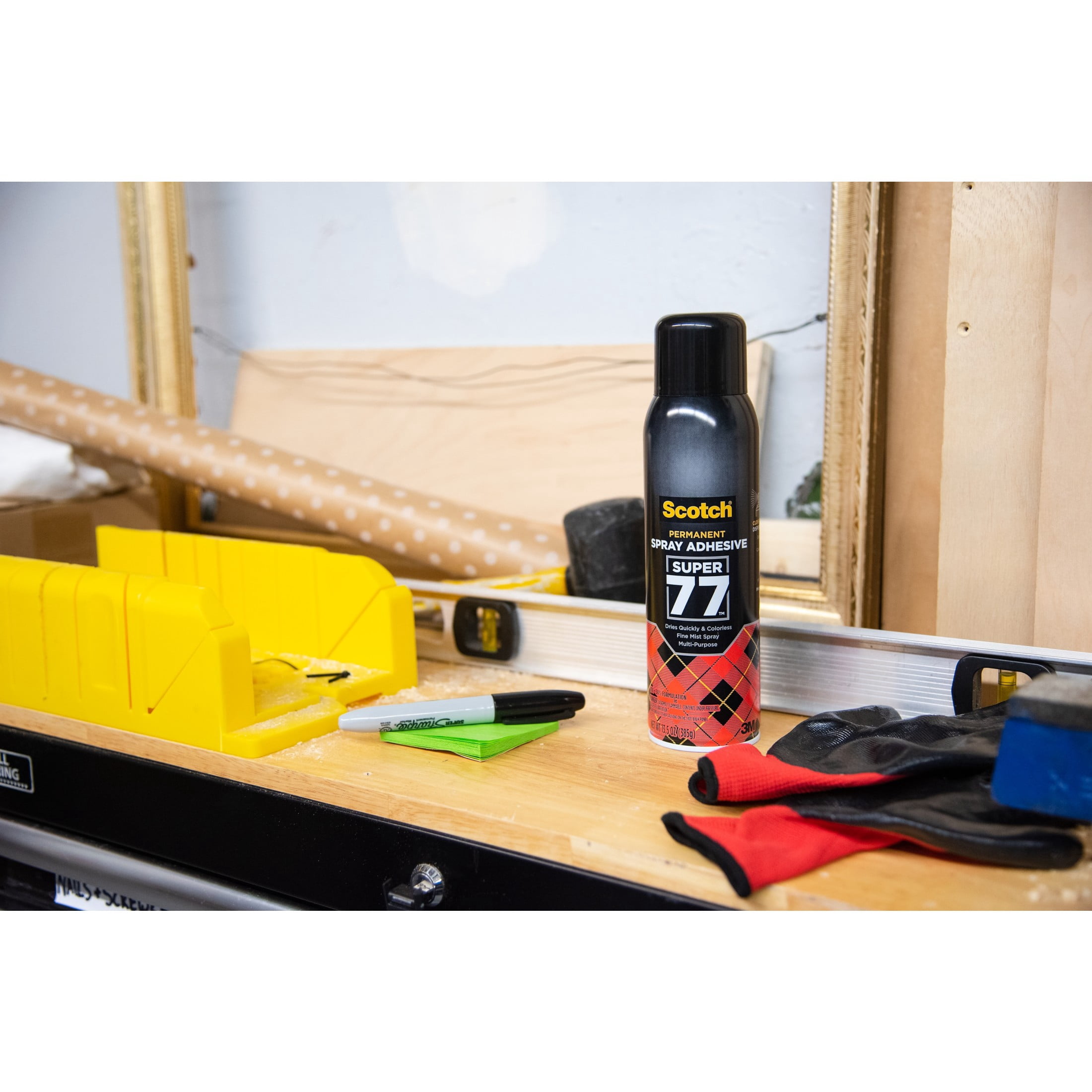 Scotch Super 77 Multi-Purpose Spray Adhesive, 13.5 oz