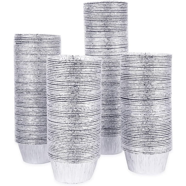 300 Paquets de Ramequins en Aluminium, Tasses de Cuisson Jetables de 4 oz pour Tarte, Cupcake, Soufflé, Apéritif