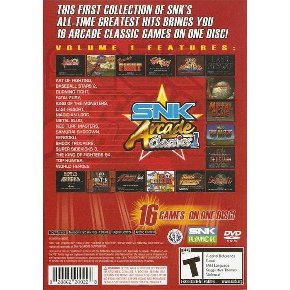 SNK Arcade Classics vol. 1 PS2 - Walmart.com
