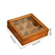 thumbnail image 3 of Organizador De Madera Para Almacenar Té Con 9 Compartimentos, Acrílico Transparente Cuadrado Para Almacenar Y Organizar Café, Té Y Especias (9,5 * 9,5 * 2,8 Pulgadas) 1 Unidad, 3 of 5