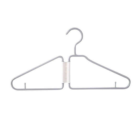 Space-Saving Plastic Clothes Hanger, Slim Adjustable Hanger, Lightweight Plastic, Easy To Fold, Compact Design, Ideal For Travel, Hang Clothes Efficiently, Universal Household Hanger TOPLIU