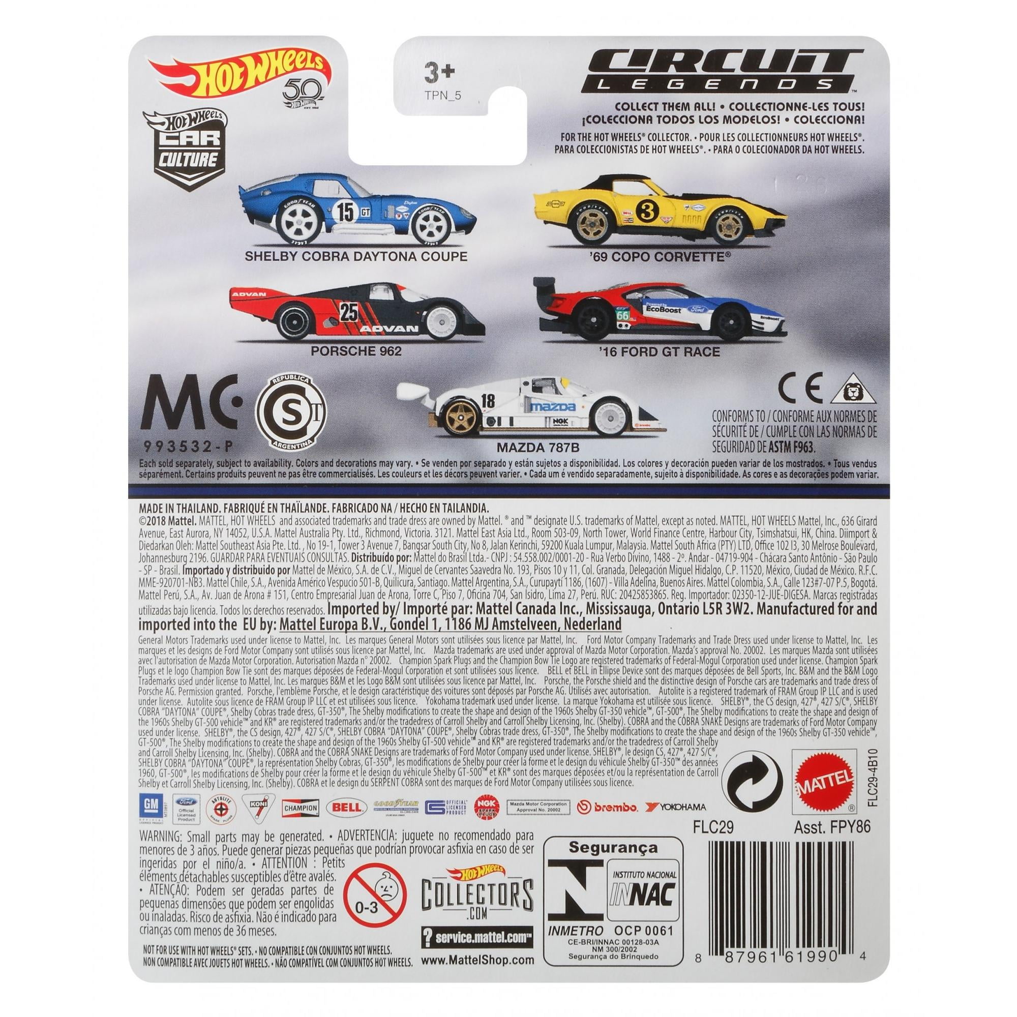 Hot Wheels Car Culture Porsche 962 for Indoor Playground Fun
