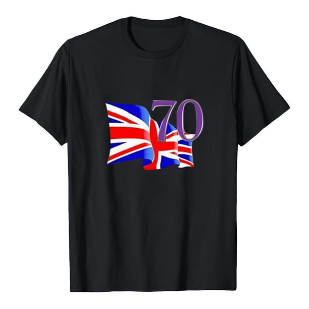 70th Anniversary Camiseta de manga corta para mujer Camiseta estampada Top Regalo para mujer Pompotops hfajkhk131764
