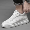 thumbnail image 4 of Zapatillas de deporte con elevación para hombre, zapatos con elevador, plantilla con aumento de altura de 8cm, zapatos más altos blancos y negros, moda de ocio, deportes de talla grande 36-44, 4 of 5