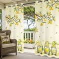 thumbnail image 5 of Outdoor Curtains for Patio Waterproof, Lemon Gnomes Windproof Pravicy Outside Porch Blackout Curtain, Summer Tropical Lemon Fruits Yellow Sun Blocking Grommets Curtains for Cabana Gazebo 54"x95", 5 of 9