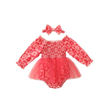 

FSDJHSDH Girl Halloween Romper Pumpkin Print Long Sleeve Jumpsuit Headband