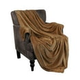 thumbnail image 2 of BNM Solid Fleece Plush Fluffy Blanket, Throw, Sepia, 2 of 6