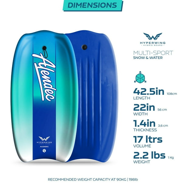 DEAD OR ALIVE スノーボード Alendec Hyperwing Hybrid Water Snow Board Sled, 42.5