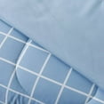 thumbnail image 5 of Mainstays 7-Piece Reversible Bed in a Bag Comforter Set with Sheets, Blue Check, Queen, 5 of 10