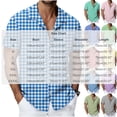 thumbnail image 3 of COSFO Casual Button Down Shirts for Men Short Sleeve Beach Plaid Summer Shirt Collared Loose Fit Vacation Men's Shirts, 3 of 7