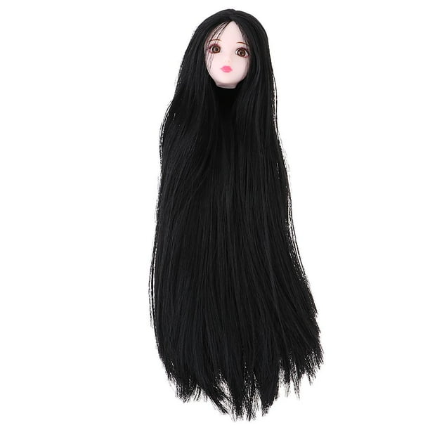 1/ Sculpt de maquillaje Facial con muñeca de cabellero negro piezas de cuerpo de repuesto personalizadas para M DIY Making Yotijar Cabeza de muñeca esculpir el cabello