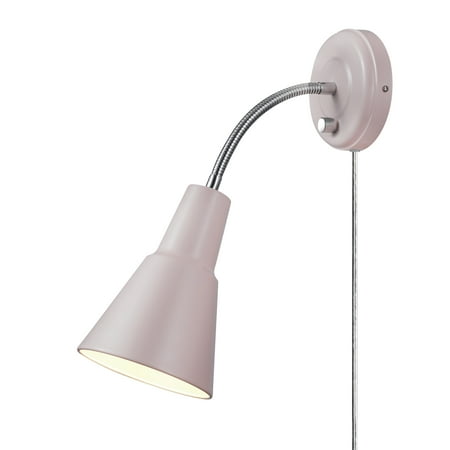 

Globe Electric Sophie 1-Light Matte Rose Plug-In or Hardwire Wall Sconce 13064
