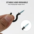 thumbnail image 3 of Uxcell 20pcs 1" Vinyl Coated Screw-in Ceiling Wall Mount Hooks Great for Indoor Outdoor Hanger Black, 3 of 7