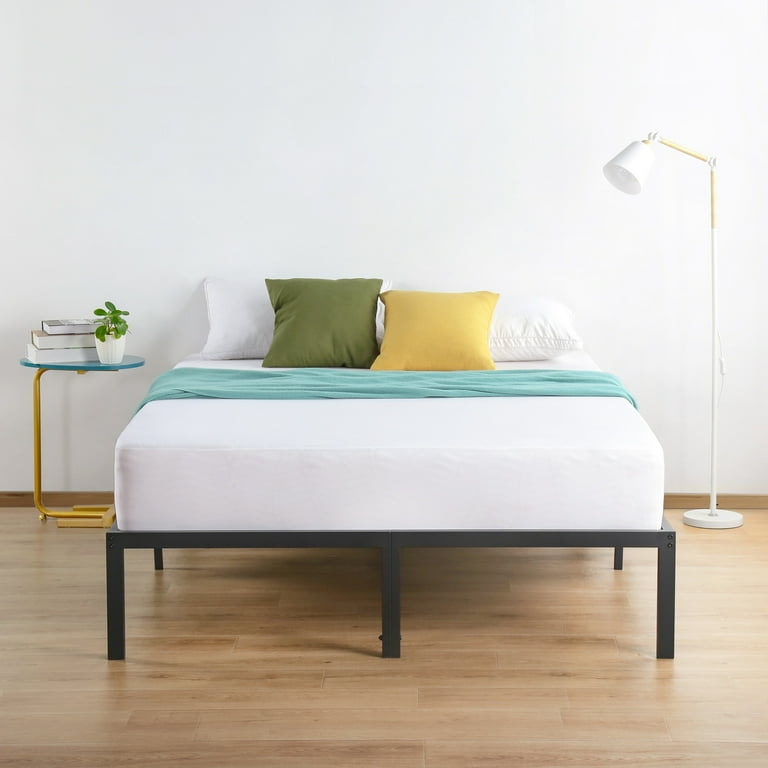Sleeplanner 18 inch Modern Black Heavy Duty Metal Platform Bed