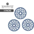 thumbnail image 2 of 3PCs Silicone Trivet Mat for Hot Pan in Heart Design Trivets, Non Slip, Serving Dishes Plates, Kitchen Hot Pan Holder for Countertop & Table, Blue, 2 of 7