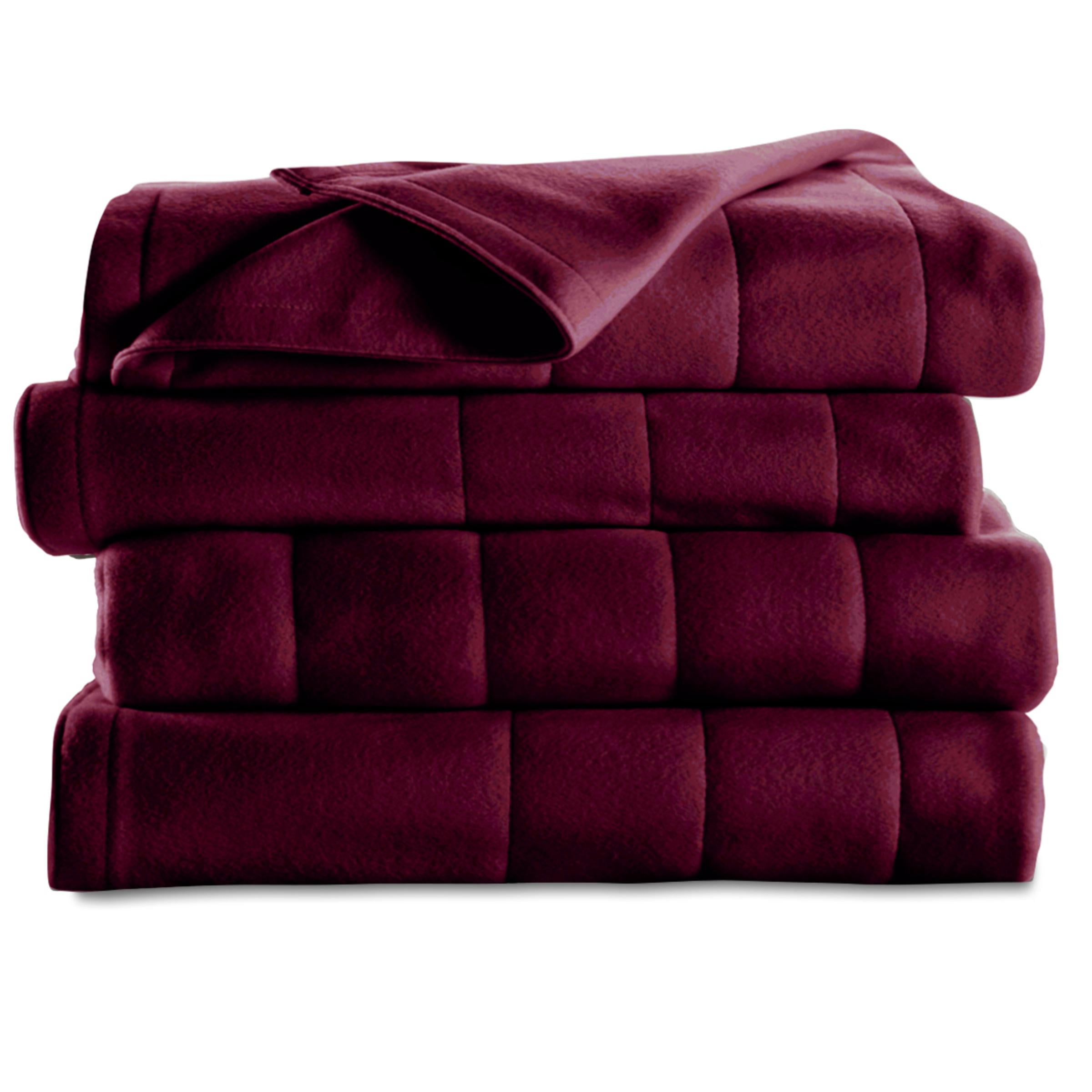 Sunbeam Heated Electric Fleece Blanket with 5 Heat Settings, Twin