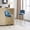 Gold + Blue, variant on GDF Studio Luxury Upholstered Bar Stools, Gold Metal Frame, Beige Cushion, Round Low Back Counter, Set of 2