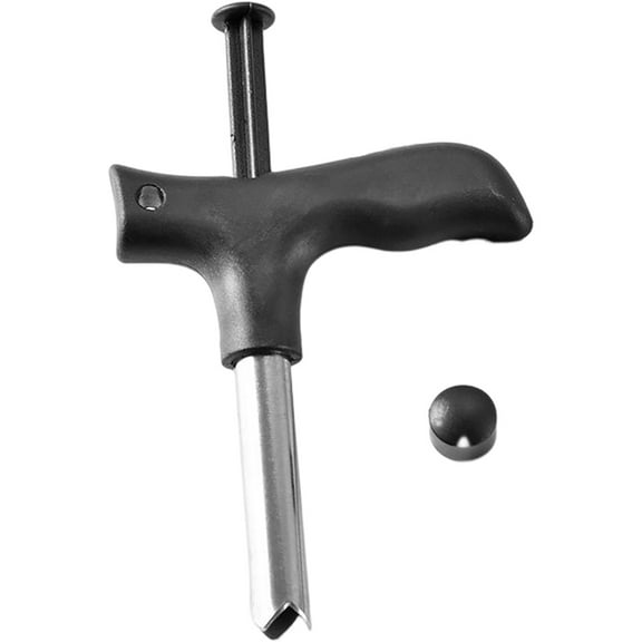 Soimiss 2Pcs Black Stainless Steel Coconuts Hole Punch Tool Safe and Practical Kitchen Gadget