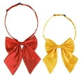 thumbnail image 1 of INSPIRE CHIC Nœud Papillon Mignon Ajustable Couleur Unie Pré-Noué pour Femmes 2 Pcs Rouge+or Taille Unique, 1 of 6