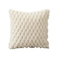 thumbnail image 2 of Funda De Almohada De Poliéster Funda De Cojín Decorativa De Terciopelo De Lana Sintética, Súper Suave Y Acogedora, De 45x45cm, Para Sofá, Cama, Sala De Estar, Color Blanco (1 Unidad) Rkxzt, 2 of 9
