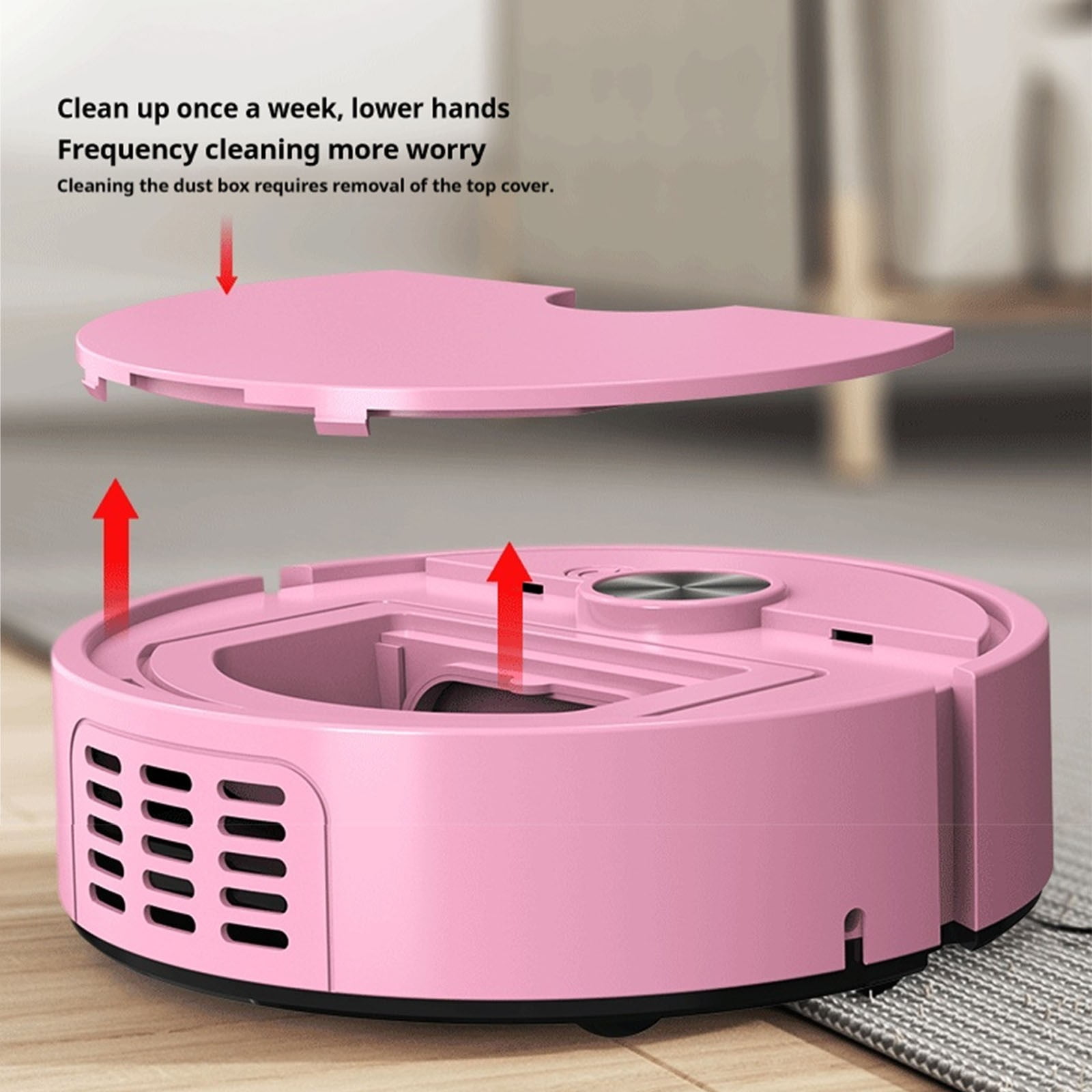 Werulen Intelligent Sweeping Robot 3-in- Rechargeable Robotic Vacuum Cleaner, Automatic Mopping And Suction Cleaning for Hardwood Floors Pet Hair, Cordless Mini Vacuum for Home Office Apartment