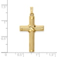thumbnail image 3 of 14k Yellow Gold Hollow Polished Center X Cross, 3 of 4