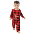 thumbnail image 4 of URMAGIC Matching Family Sleepwear Sets Christmas Pajamas with Lettler Print and Plaid Tee and Bottom Loungewear, 4 of 8