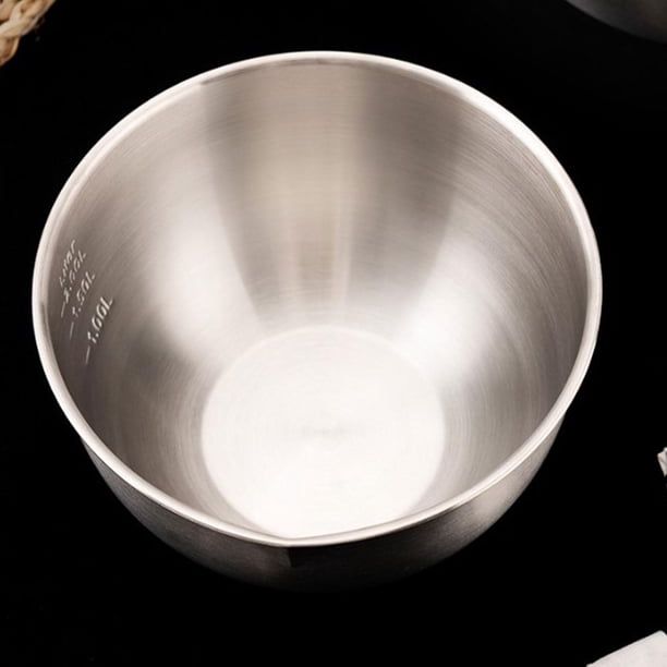 SHOWERORO Tazón De Acero Inoxidable Grande 26 Cm: Cuenco Para Ensalada, Batir Huevos, Mezclar Masas Y Servir Con Estilo