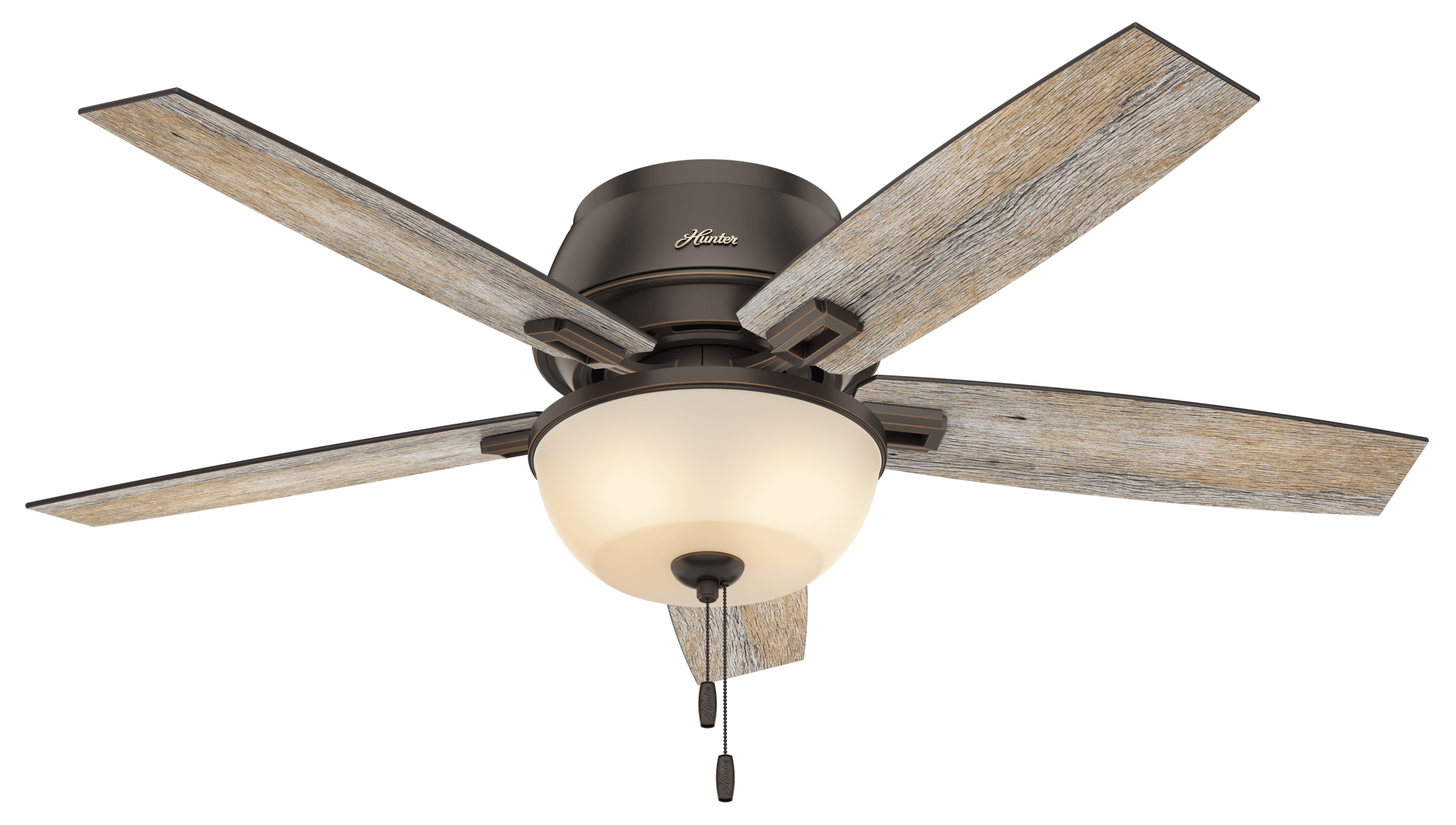 Hunter 52" Donegan Onyx Bengal Ceiling Fan with Light Kit and Pull