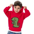 thumbnail image 4 of Cute Hoodies for Boys Girls Cartoon Graphic Printed Long Sleeve Cotton Hooded Sweatshirt Pullover Tops 2T-7T (2 Years, Red|Dino), 4 of 6