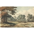 thumbnail image 3 of Thomas Bradshaw 18x13 Black Modern Framed Museum Art Print Titled - Rural Scene with Church, 3 of 5