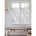 thumbnail image 6 of Tier Curtains 45 Inches Long, Marble Window Treatment Curtain Drapes, Modern Grey White Rock Monochrome Simple Small Curtain Drapes for Bathroom Laundry Room, 27.5"x45", 2 Panels, 6 of 7