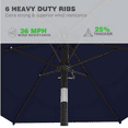 thumbnail image 2 of 7.5FT Patio Umbrella Table Market Umbrella w/Tilt and Crank Heavy-Duty Round Outdoor Umbrellas for Garden, Deck, Backyard, Pool and Beach, Navy, 2 of 4