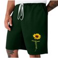 thumbnail image 2 of Puntoco Pantalones Cortos Deportivos Con Bolsillos Informales Elásticos Con Cordones Para Hombre, Pantalones Cortos Para El Hogar, Pantalones De Tres Cuartos, Verde M, 2 of 4