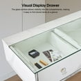 thumbnail image 6 of Wall Mount Salon Station Barber Cabinet with Drawers, Glass Top, Hair Styling Storage Table, White, 6 of 7