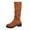 Brown, variant on Womens Boots Mid Calf Boots Suede Fall Winter Fashion Knee High Boots Comfortable Casual Dress Booties with Heel Flock 40 Size