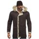 thumbnail image 1 of Puntoco Abrigo Informal De Lana Sintética De Moda Para Hombre, Abrigo Grueso De Manga Larga Sin Capucha, Chaqueta/Abrigo Informal, 1 of 5