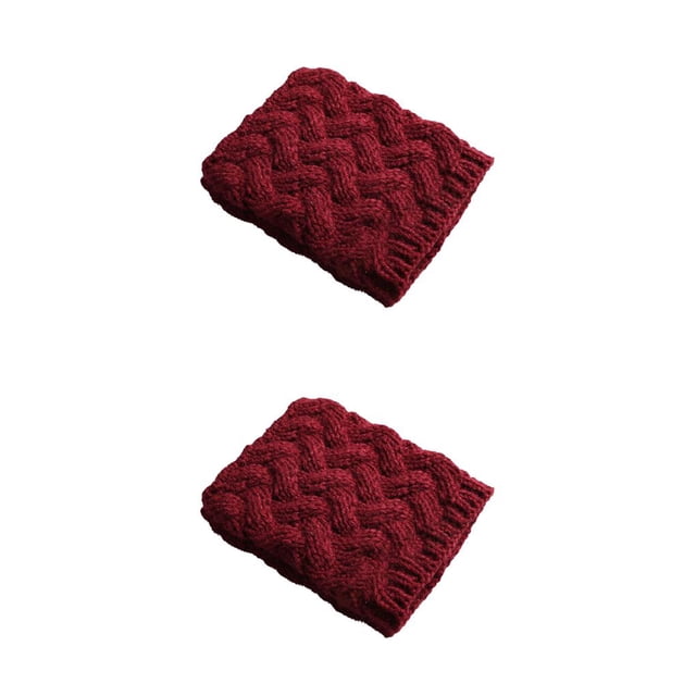 Toystoory Calentador de piernas cubierta adornos mujer invierno al aire libre calcetín rodilleras accesorio de ropa adorno de vestir niña botas Vino rojo 2Conjunto