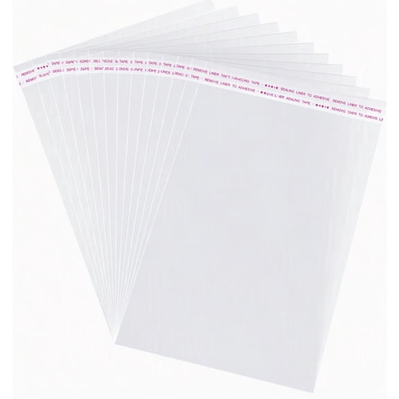 500 Pcs 6x9 Inch Clear Plastic Bags, Self‑Sealing Treat Bags for Cookie, Candy & Party Favor Packaging