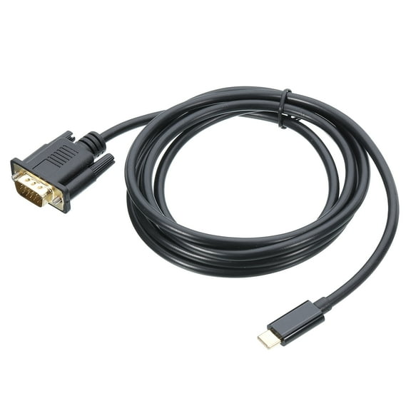 Uxcell USB 3.1 (TYPE C) to VGA Cable 6FT Video Cable External HD Device Support Computers for Projectors, POS Systems