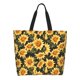 thumbnail image 1 of Balery Vintage Black Plaid Sunflower Bolsa Tote Estilo Estético con Cremalleras, Bolsa de Hombro, Bolsa de Compras Grande y Plegable, 1 of 8