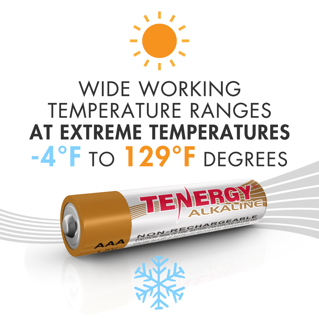 Tenergy Alkaline AAA Batteries, Non-rechargeable, 720 Pack