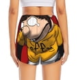 thumbnail image 2 of Lsque Sml Jeffy Printed Women's Running Shorts with Liner Pockets,Elastic Quick Dry Workout Athletic Gym Yoga Shorts,Womens High Waist Shorts-Medium, 2 of 9
