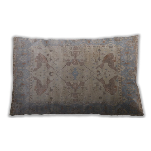 Ahgly Company Indoor Rectangular Mid-Century Modern Lumbar Throw Pillow, 13 inch by 19 inch