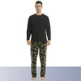 thumbnail image 2 of YUSHOW Mens Fleece Pajamas Set Winter Soft Warm Long Sleeve Plaid Pjs Sleepwear 2-Piece Size XL, 2 of 7