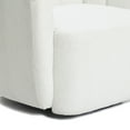 thumbnail image 6 of LuxenHome Modern Upholstered Ivory Boucle Swivel Barrel Accent Chair, 6 of 9