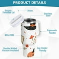 thumbnail image 2 of Yayeee 40oz Double-Wall Insulated Stainless Steel Tumbler with Handle Bottle, White Halloween Ghosts, 2 of 8
